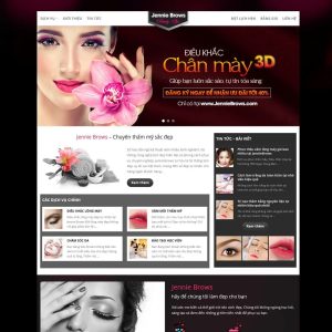 Theme WordPress dịch vụ phun xăm thẩm mỹ